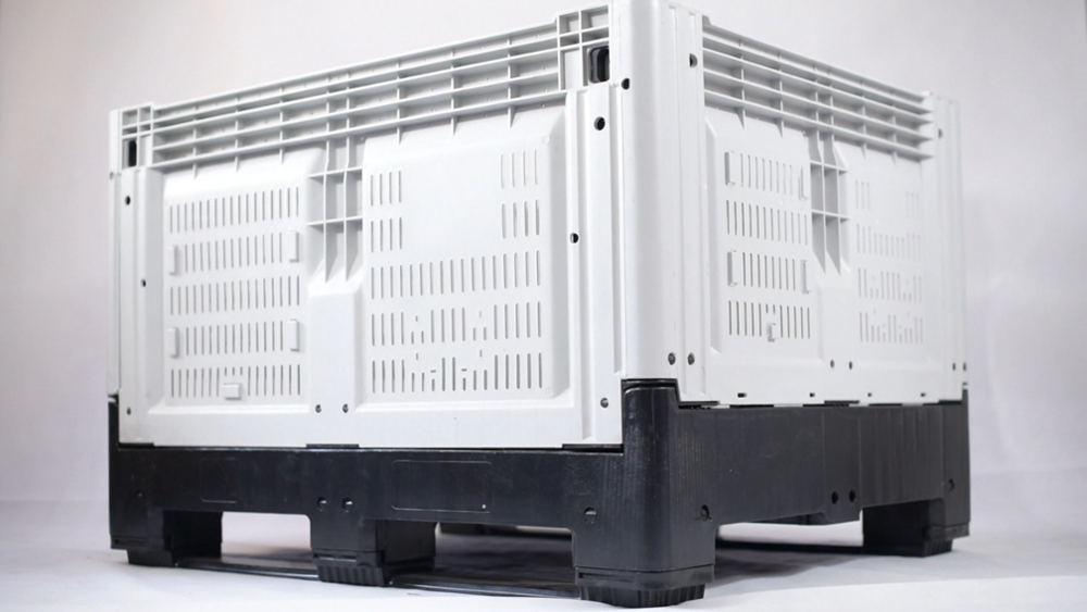 Bulk storage stackable collapsible pallet foldable grid mega plastic pallet box for shipping