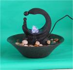 8'' Happy Family Antique Copper Color Indoor Table Water Fountains