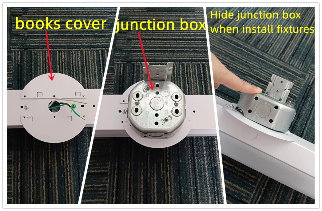 4000K Office Surface Mounted 34W 4FT LED Linear Strip Lighting Fixture with SMD2835