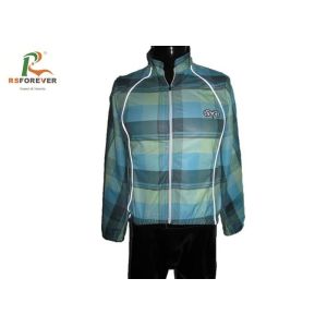 China Gridding Reflective Womens Cycling Jerseys , Custom Bike Jerseys Long Sleeves on sale