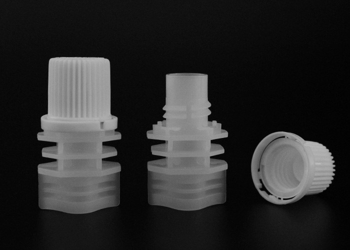 8.6mm White Anti Theft Plastic Spout Covers Top On Puree Juice Pouch Bag