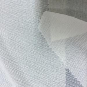 China CRINKLE CHIFFON White Polyester Fabric , Washable 100 Percent Polyester Fabric wholesale