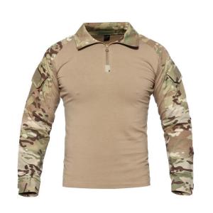 China Long Sleeve Military T Shirts All Weather Defense Multi Pockets Without Limiting Motion wholesale