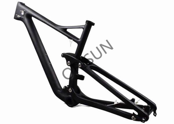 Carbon Full Suspension Mtb Frame Disc Brake 4.5 Inch Wheel Travel Open Mould