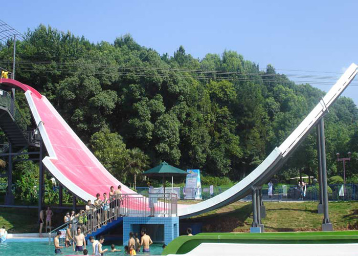 Swimming Pool Fiberglass Water Slide , Water Park Slide For Giant Aqua Park