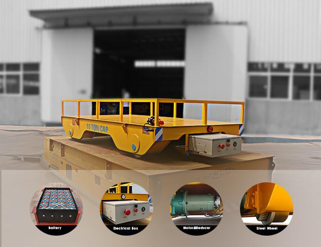 1-50 Ton Battery Power Ladle Transfer Cart Factory Heavy Metal Handing