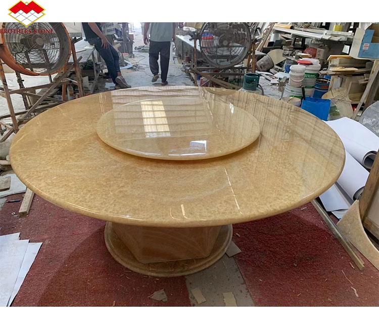Thickness Tolerance /- 1mm Antique Book Match Yellow Onyx Marble for Lavabo Component