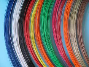China Round 0.35mm Color Coated Wire White Black Surface Zinc Coating wholesale