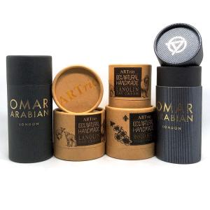 China Printed Cosmetic Paper Tube Packaging Satin Inserted Velvet card Inserted wholesale