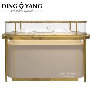 China Factory Custom Fashion Oval Jewelry Store Showcases With Led Lights wholesale