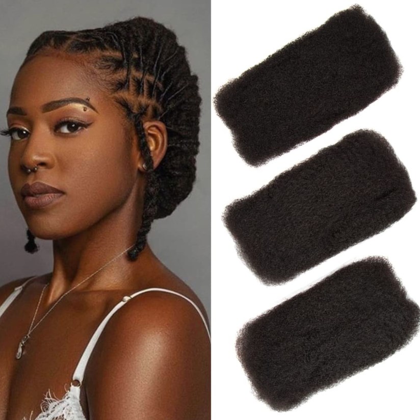 Kinky Curly Human Hair Bundles For Braiding And Lock Extensions Chemical Processing