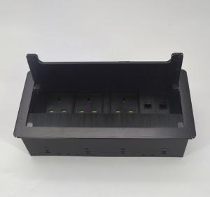 China Conference Table Power Outlets Aluminum Alloy Flip Up Socket wholesale