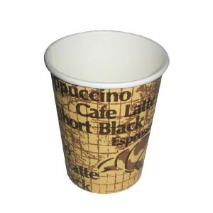 China 8 Oz Single Wall Takeaway Paper Coffee Cups PE Coated Offset Printing wholesale
