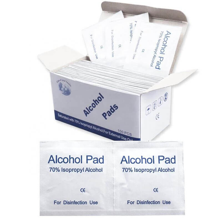 Medical Alcohol Swabs Wet Wipes , Alcohol Swabs Pads For Injections Control
