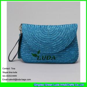 China LUDA factory wholesale straw cosmetic clutch handbags wholesale