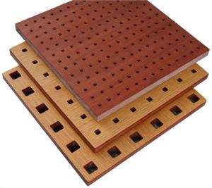 China Fire Resistant Perforated Wood Acoustic Panels Thickness 18mm / 15mm wholesale