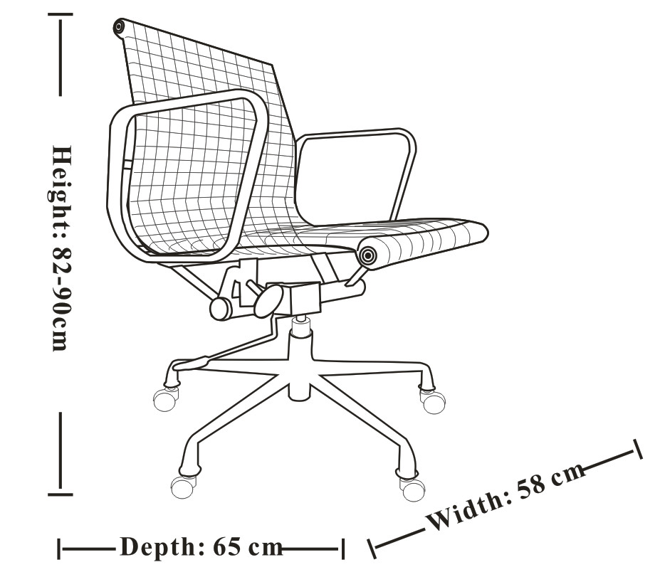 Durable Aluminum Group Management Chair / Executive Office Computer Chair In Black Mesh