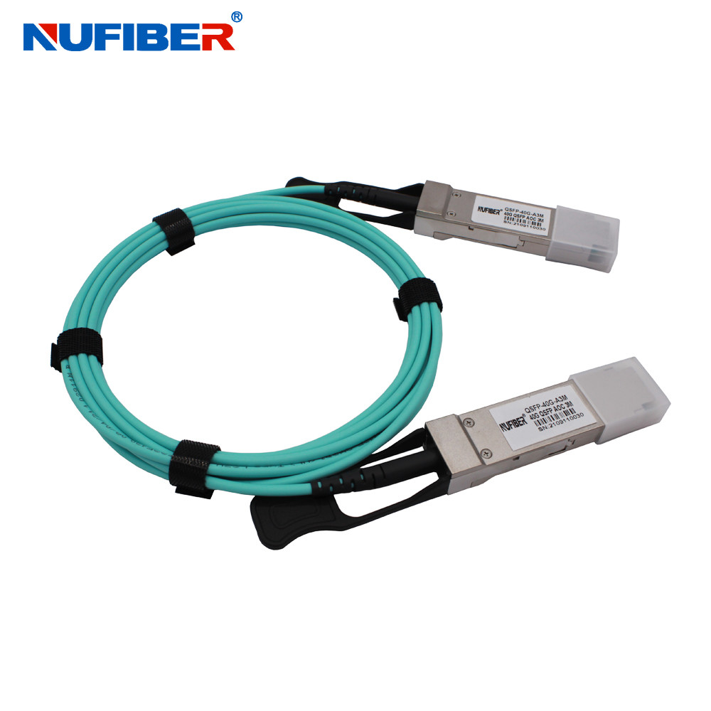 Active Optical Fiber QSFP+ AOC Cable 40Gbps Transceiver Module 5M