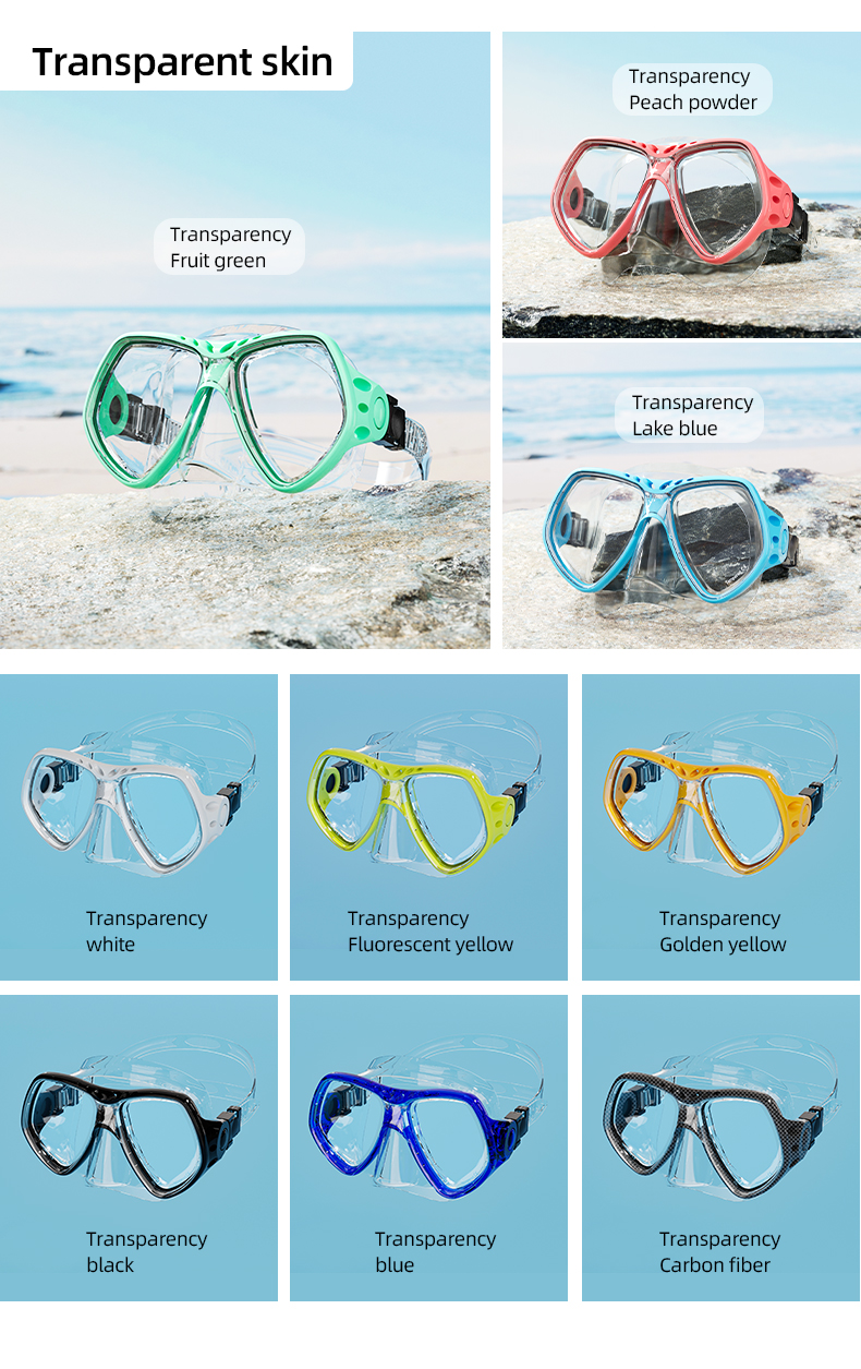 Men'S Scuba Goggles And Snorkel Diving Mask Custom Color
