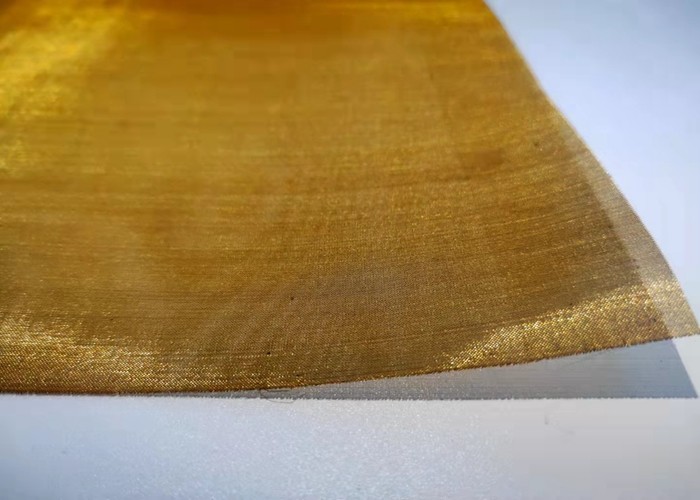 SWG44 120X120 Mesh Brass Wire Mesh Fabric 30.0m/Roll Plain Weave Style
