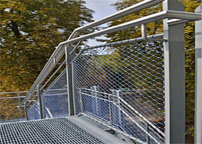 Elevated Walkway Railing 3.0mm Stainless Steel Rope Mesh Prevent Children Climbing