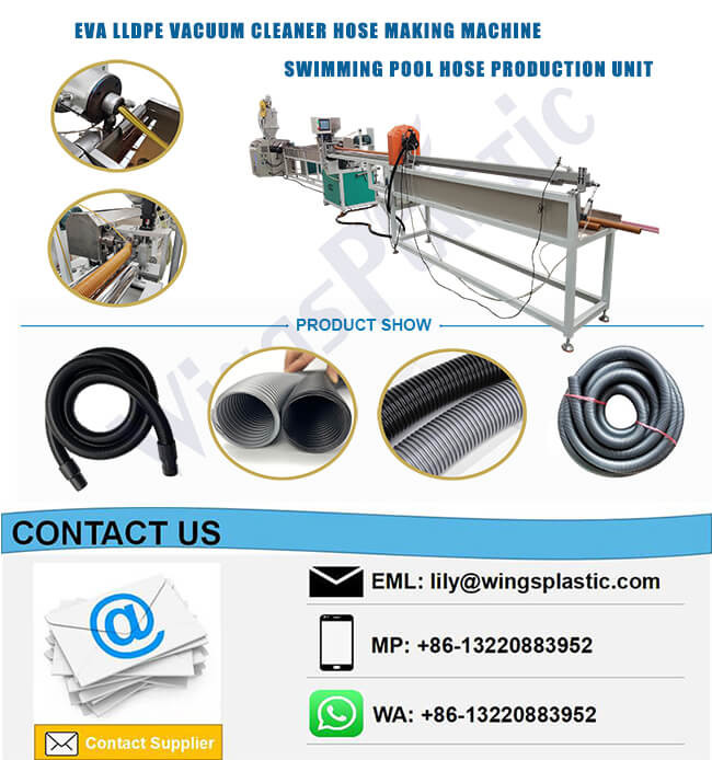 Automatic Plastic Flexible EVA Material Retractable Hose Pipe Extrusion Machine