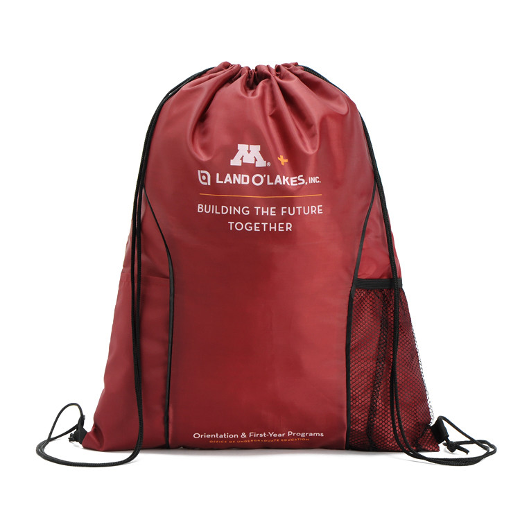 190T Nylon Bule Promotional Polyester Drawstring Packaging Bags