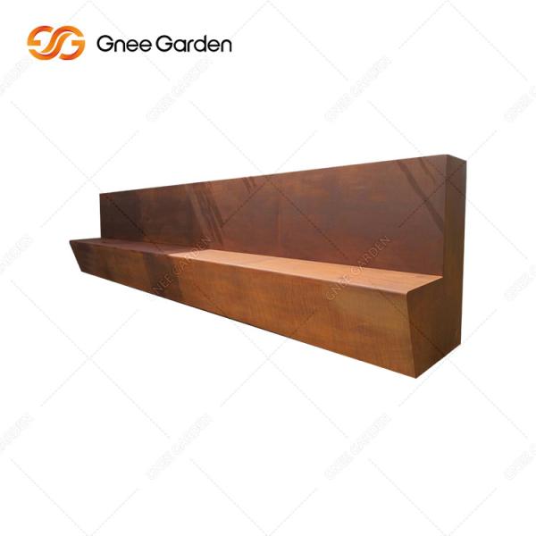 2022 Latest Design Corten Steel Street Furniture Park Bench Outdoor Metal Furniture