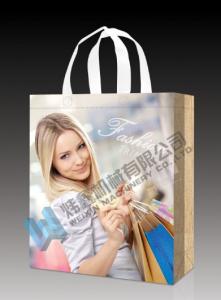 China custom logo printed shopping fabric carry tote non woven bag wholesale