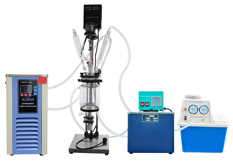 S212 2l Laboratory Double Layer Jacketed Glass Reactor