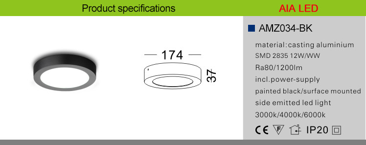 Home led light surface mounted round LED panel light for office used