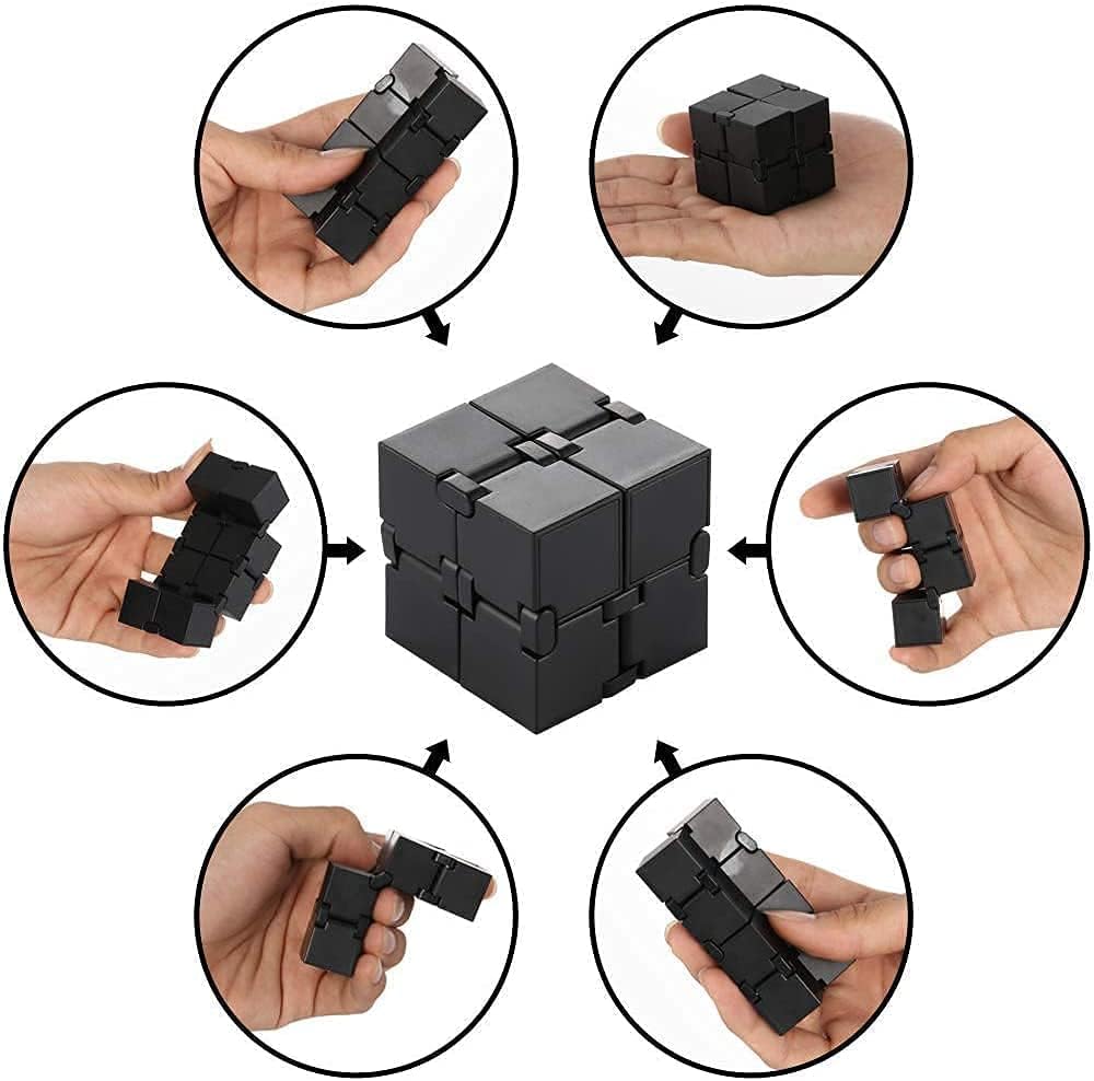 Metal Infinity Cube Sensory Fidget Toy for Stress and Anxiety Relief Release Pressure