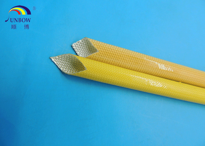 Heat Resistance F Grade Motor Fiberglass Braided Sleeving with PU Resin Coated