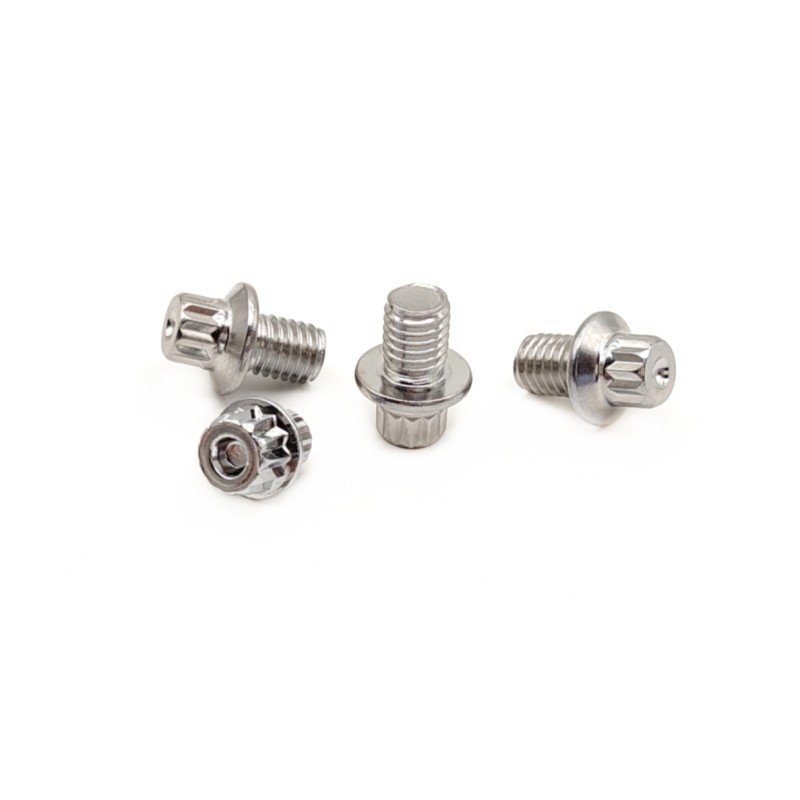 Chrome Plated Decorative Stainless Steel Security Screws Aluminum Alloy Pedal Nail