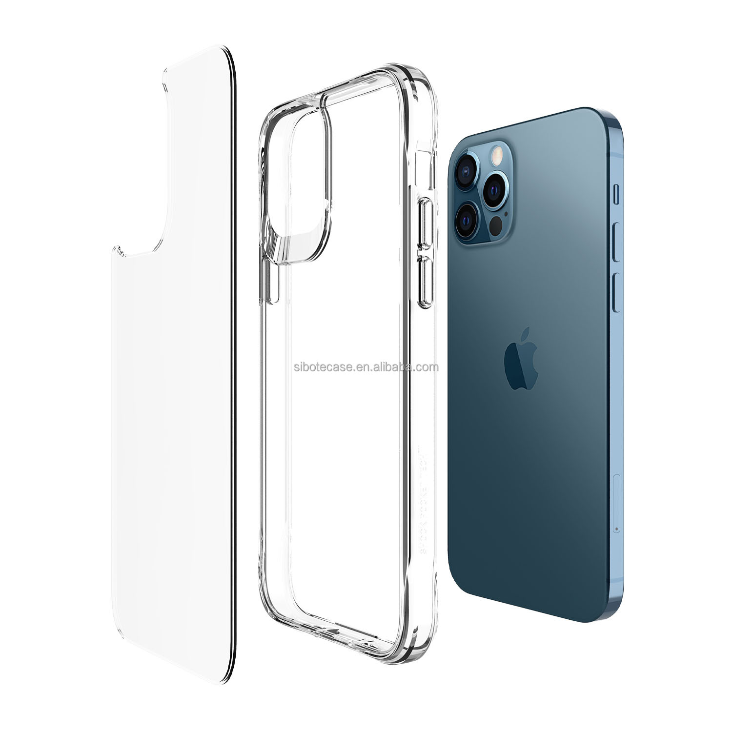 Private Mold Shockproof TPU PC Clear Phone Case for iPhone 12 Samsung Huawei