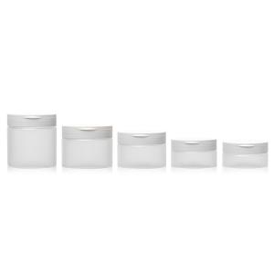 China 180g 240g 300g Custom Logo Plastic Packaging Cream Jars For Body Butter Face Cream wholesale