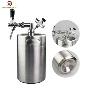 China Home Brew 5L Single Wall Pressurized Growler Tap System wholesale