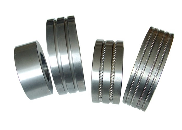 Impact Resistance Steel Guide Rollers , Groove Surface Tungsten Carbide Parts