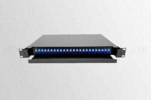 China SC / UPC Blue 24 Core Fiber Optic Patch Panel 19 Inch Rack Mounted wholesale