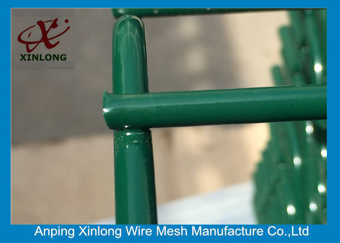 3D Curved Galvanized Dark Green Welded Mesh Fence For Garden School