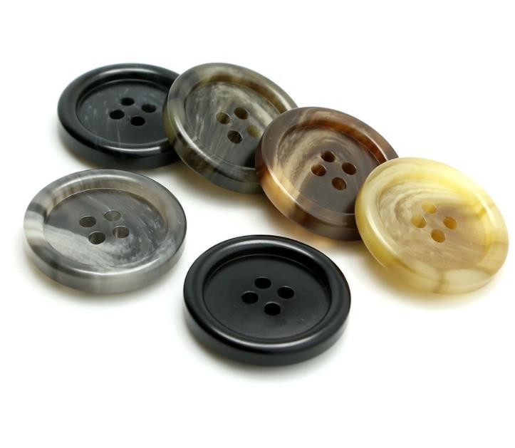Washable DTM Resin Trench Coat Buttons With Customized Engraved Logo