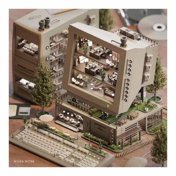 1:20 Workspace Model Architectural Creative Architectural Interior Models