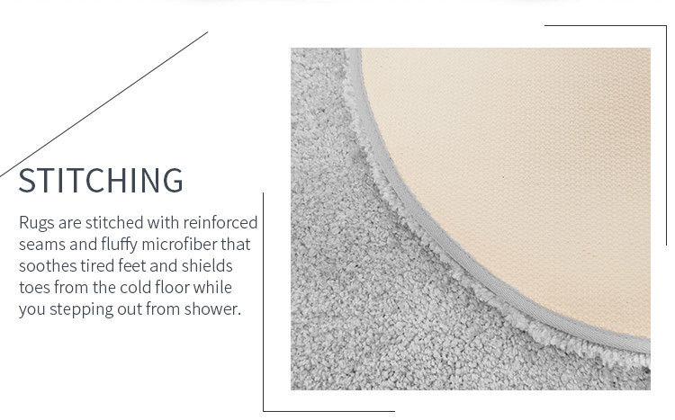Latex Backing Non Shedding Tufted Bath Mats Oval Shaped Environmental