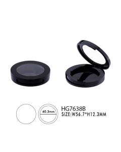 China Black Refillable Pressed Empty Face Powder Container 40mm Inner Pan wholesale