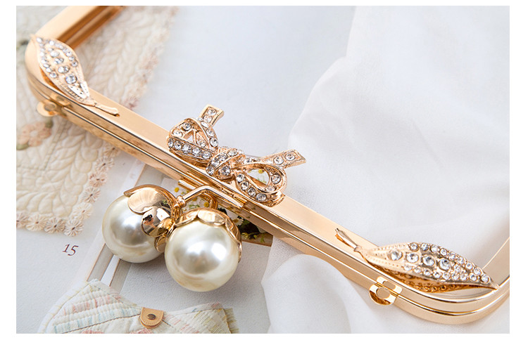 Zinc Alloy Bow Ornament Purse Clasp Frames 20.5*7.5cm