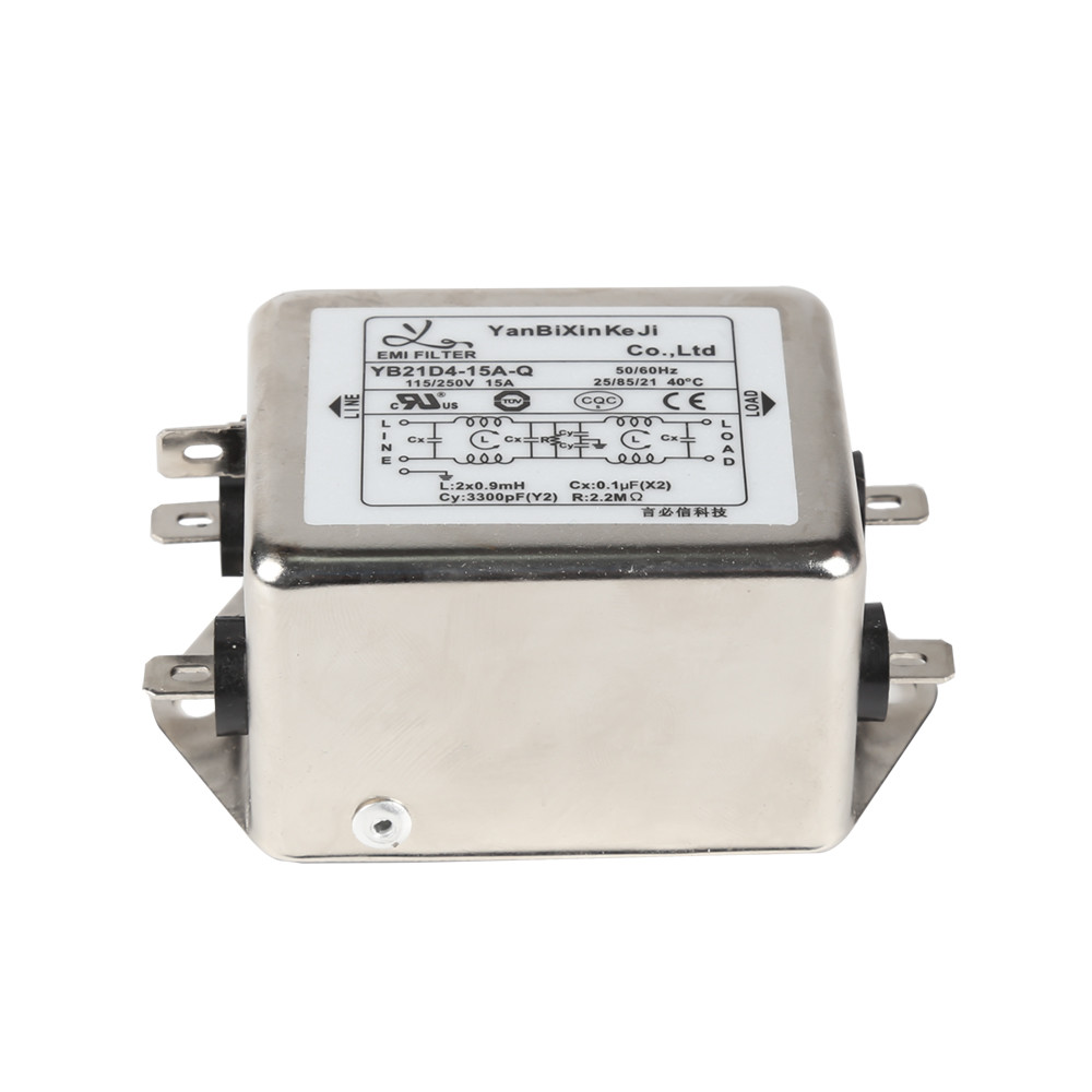YB21D4-15A-Q Low Pass EMI Filter 50/60Hz Frequency Compact Power Filter
