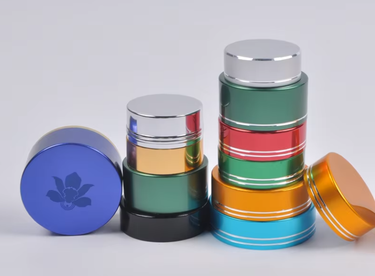Custom Color Aluminum Screw Lid For Cosmetic Bottle Cap Lids Caps