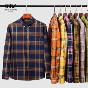 China Men's 100% Cotton Plaid Button Collar Shirts Versatile Cardigan Tops for Any Occasion wholesale