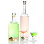 Flint Empty Glass Liquor Bottles 200ml 375ml 1000ml OEM