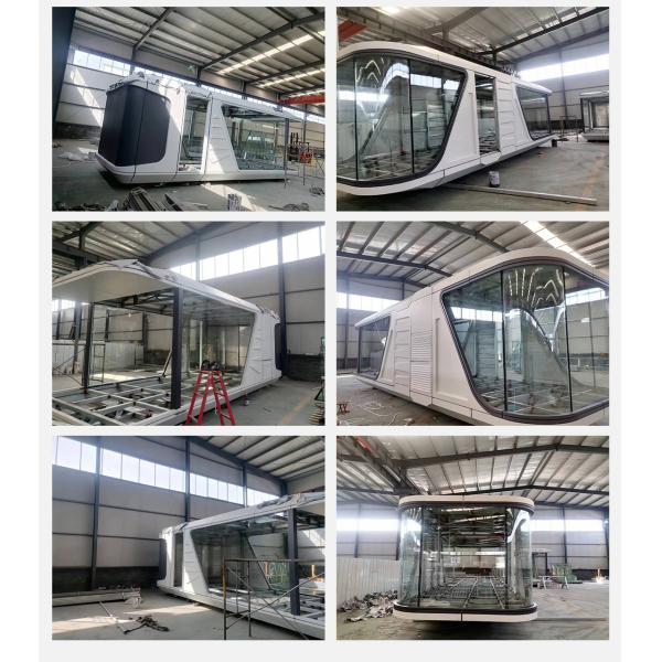 Customized size 20ft/40ft prefab modular houses tiny homes cabin office portable home pod apple cabin mobile house